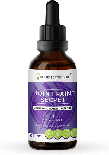 Secrets of the Tribe - Joint Pain Secret, Joint Pain/Mobility, Herbal Supplement Blend Drops Alcohol-Free Liquid Extract (2 fl oz)