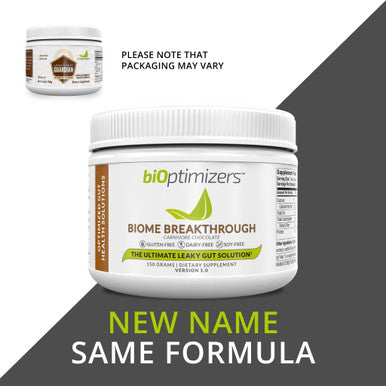 Biome Breakthrough Repair Powder - Chocolate Flavor - Has Lactobacillus Strains, Bone Broth & Collagen - Source of L-Glutamine - Gas & Bloating Relief - Improves Gut Health - 30 Servings - 150g