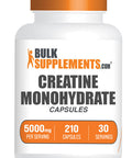 Bulksupplements.Com Creatine Monohydrate Capsules - Micronized Creatine Monohydrate, Creatine Pills - 7 Creatine Capsules Per Serving, 5000Mg, Gluten Free, 210 Capsules (Pack Of 1)
