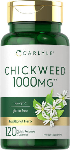 Carlyle Chickweed Capsules | 1,000Mg | 120 Count | Non-Gmo, Gluten Free Extract | Herbal Supplement