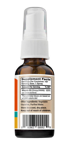 Nutrasumma Vitamin D3 1000 Iu Spray -1Oz- Naturally High Absorption Rate Supports Bone Boosts Immune System Vitamin Supplement