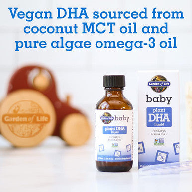 Garden of Life Baby Dha Drops 600Mg Omega 3 Dha Vegan For Baby'S Brain & Eyes From Vegetarian Friendly Plant Based Sources (No Fish Oil) For Newborns Infants & Toddlers 37.5 Ml (1.26 Fl Oz) Liquid