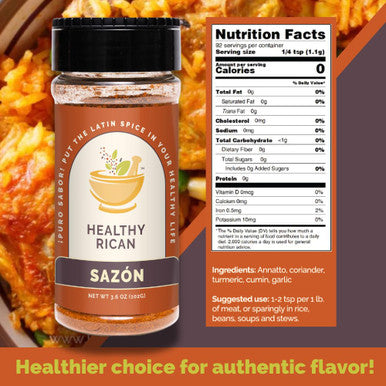 Healthy Rican Herbs Spice Seasoning Mix Adobo Sazon Sofrito Dry Non GMO No Preservatives MSG Artificial Coloring Gluten Free Diabetes Keto Friendly Whole 30 Approved Variety Bundle (3 Pack)