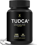 Humanx Tudca+ 1000Mg (Tauroursodeoxycholic Acid) Powerful Serving Size - Liver Health Aid For Detox And Cleanse - Vegan Non Gmo - Usa Made Easy To Swallow Capsules - Tudca Bile Salt Supplement Powder