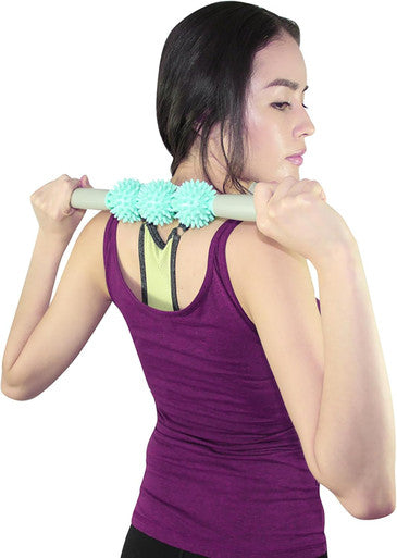 Coolife Fascia Muscle Roller - Cellulite Massager - Fascia Roller For Cellulite And Sore Muscles - Neck, Leg, Back, Body Roller Deep Tissue Massage Stick Tools - 3 Balls Size Version.