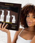 Makari Hair Care Set With Shampoo, Conditioner, Serum & Brush Biotin, Black Castor Oil, Jojoba & Honey Hydrates, Strengthens, Reduces Frizz & Adds Shine No Sulfate, Parabens Or Silicone