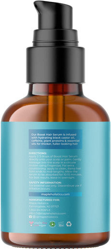 Biotin Hair Serum & Shampoo - Maple Holistics Hair Regrowth Bundle With Boost Hair Thickening Serum Featuring Rosemary Peppermint & Black Castor Oil Plus Sulfate Biotin Shampoo For Hair Growth