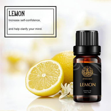 Aromatherapy Essential Oils, 100% Pure Essential Oils Lemon Scent for Diffuser, Humidifier, Massage, Aromatherapy, Skin & Hair Care, Lemon Aromatherapy Essential Oils 0.33 oz - 10ml
