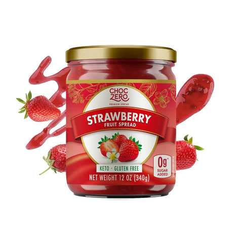 ChocZero Keto Blueberry Fruit Spread, No Added Sugar, Low Carb, All Natural Jam, Sweetened with Monk Fruit (1 jar, 12 oz)