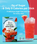 Teazen Summer Watermelon Iced Tea Sugar Uva Black Tea Hydration Drink Mix Decaf 10 Sticks 1.76oz