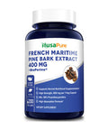 NusaPure French Maritime Pine Bark Extract 400mg per Veggie Caps 200-Day Supply with Bioperine (Non-GMO & )