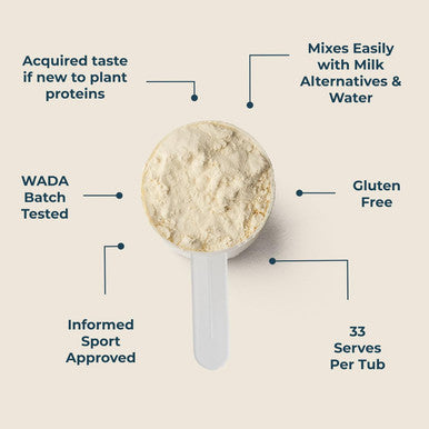 Kinetica Kinetica Vanilla Flavour Plant Protein 1kg | Blend of Pea and Rice Protein | Vegan | 23g Protein per Serving 33 Servings.