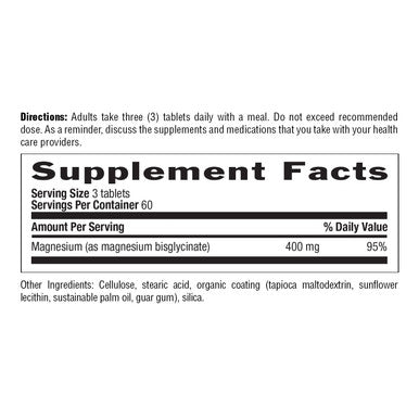 Country Life Chelated Magnesium Glycinate 400Mg 180 Tablets Certified Gluten Free Certified Vegan Certified Halal Non-Gmo Verified