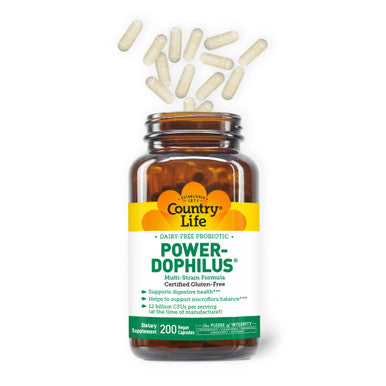 Country Life - Power-Dophilus Dairy-Free Probiotic 12 Billion Cfu'S - 200 Vegan Capsules