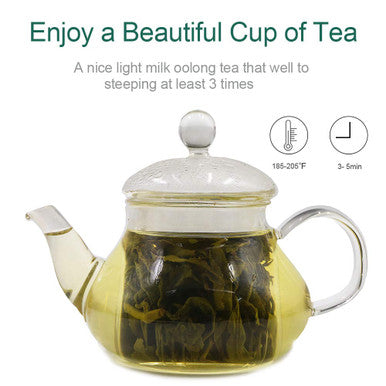 Fullchea - Milk Oolong Tea - Oolong Tea Loose Leaf - Taiwan High Mountain Tea Jin Xuan Milk Oolong - Naturally Milky and Silky Aroma - Health Tea - 8oz / 226g