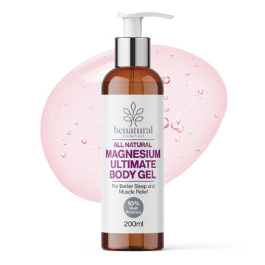 Benatural Essentials Magnesium Gel 200g | High Potency 10% | Fast Absorbing | Supports Muscle Recovery Relaxation & Sleep | Natural Hydration with Aloe Vera | Made in UK | pH Balanced