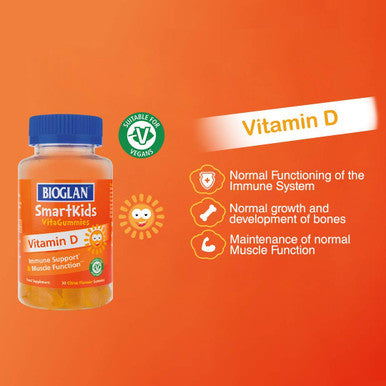 Bioglan SmartKids Vitamin D | Immune Support | 30 Gummies