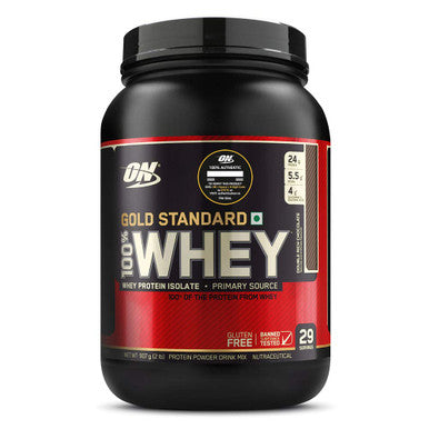 Optimum Nutrition On Gold Standard 100% Whey Protein Primary Source Isolate - Double Rich Chocolate 5 Lbs+ On Gold Standard 100% Whey Protein Primary Source Isolate - Double Rich Chocolate 2 Lbs