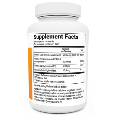 Dr. Berg s D3 & K2 Vitamin Supplement 120 Capsules