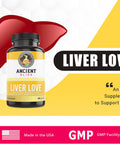 Ancient Bliss Liver Love - Natural Milk Thistle Liver Detox And Liver Health Cleanse Supplement - Support Healthy Liver In Men And Women - 60 Capsules - With Burdock, Dandelion, Cloves, And More
