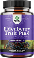 Natures Craft Black Elderberry Capsules Antioxidant Supplement - Elderberry Immune Support Skin Supplement with Skin Vitamins and Sambucus Elderberry Extract - Elderberry Supplement Immune System Support Supplement