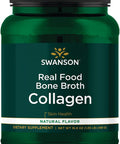 Swanson Real Food Bone Broth Collagen - Natural Flavor 16.9 oz Pwdr