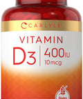 Carlyle Vitamin D3 | 400Iu (10Mcg) | 400 Tablets | Value Size | Vegetarian, Non-Gmo, And Gluten Free Formula | Vitamin D Suppleme