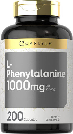 Carlyle L Phenylalanine 1000Mg | 200 Capsules | Non-Gmo And Gluten Free Formula | Free Form L-Phenylalanine Supplement