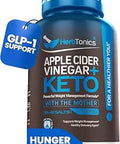 Herbtonics Apple Cider Vinegar + Keto BHB Capsules | GLP-1 Support for Appetite, Cravings & Weight Management | Metabolism Support with Satiety Support | 60 Capsules - 1 Month Supply