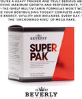 Beverly International Super Pak.30 Packs High-Potency Multivitamin Daily Pack for Energy Performance Immune System Health Custom formulated for Athletes Active Men and Women since 1970.