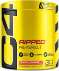 C4 Ripped Pre Workout Powder Cherry Limeade | Creatine Free + Sugar Free Preworkout Energy Supplement for Men & Women | 150mg Caffeine + Beta Alanine + Weight Loss | 30 Servings