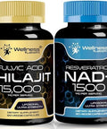 WELLNESS LABSRX Nad Supplement 1500Mg Liposomal Nad+ Supplement With Resveratrol, Nad Plus Boosting Supplement Shilajit Pure Himalayan Organic Capsules With Naturally Occuring Fulvic Acid