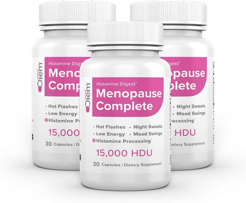 Omne Diem Menopause Complete Dao Plus Hormone Support Supplement â€“ Diamine Oxidase (Dao) Enzyme + Estro8Pn Hops Citicoline Flaxseed & Black Cohosh â€“ 30 Capsules (30)