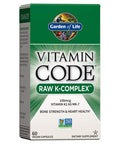 Garden of Life Vitamin K - Vitamin Code Raw K Complex Whole Food Vitamin Supplement, Vegan, 60 Capsules *Packaging May Vary*