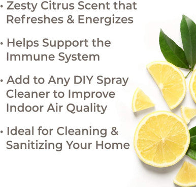 Organic Lemon Essential Oil. 30 ml (1 oz). 100% Pure, Undiluted, Therapeutic Grade.