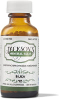 Jackson's #12 Silica 6X - The First Certified Vegan, Lactose-free Schuessler Tissue Cell Salt - Made in the USA (500 pellets)