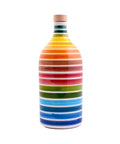 Antico Frantoio Muraglia | Premium Italian Extra Virgin Olive Oil | First Cold Pressed Gourmet EVOO | RAINBOW Arcobaleno Collectible Handmade Ceramic Bottle | 16.9 Fl.oz (500 ml)