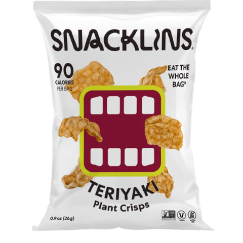 SNACKLINS Plant Based Crisps SEA SALT & VINEGAR - Gluten Free, Grain Free, 100% Kosher, Vegan Healthy Snacks, Crunchy Puffed Snack, Only 100 Calories Per Bag - .9oz (Case of 12)