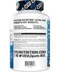 Evlution Nutrition Probiotic - 60 Probiotic Veggie Capsules - 40 Billion CFUs - Easy to Swallow Probiotic Supplement