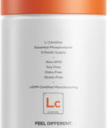 Codeage Liposomal L Carnitine+ Supplement 500 mg LCarnitine L-Tartrate per Serving - -Form Amino Acid Carnitine Liposomal Delivery Vegan Non GMO Gluten 90 Capsules
