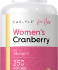 Carlyle Cranberry Pills for Women | 250 Softgels | Supplement with Vitamin C | Non-GMO Gluten | for Her