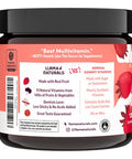 Llama Naturals Multivitamin for Women & Men Vegan Organic Gummies with Vitamin D C & K Adults Real Fruit Gummy Vitamins Chewable Multivitamin Supplement No Added Sugar Cane Strawberry 120 Ct
