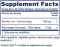Vitanica Turmeric Tonic Non-GMO Liquid Turmeric Curcumin Supplement 1000 mg with Black Pepper and Ginger Antioxidant Vegan Gluten 4 Ounce