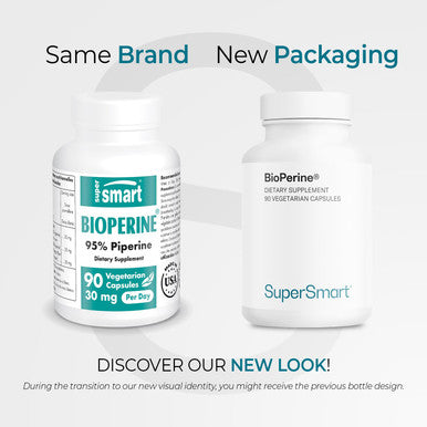 Supersmart Bioperine 30 mg Per Day Natural Black Pepper Extract 95 Piperine Help Increase Digestive Enzymes Gut Flora NonGMO Gluten Free 90 Vegetarian Capsules