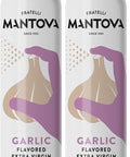 Mantova Extra Virgin Olive Oil Spray Garlic Flavored 8 oz. Spray Bottle - Manage Oil Amount - Great For Salads & Cooking