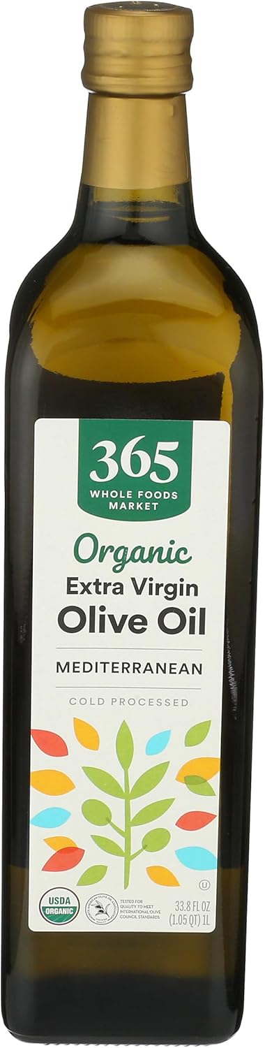 365 by Whole Foods Market, Organic Extra Virgin Olive Oil 100% Mediterranean Blend, 16.9 fl oz