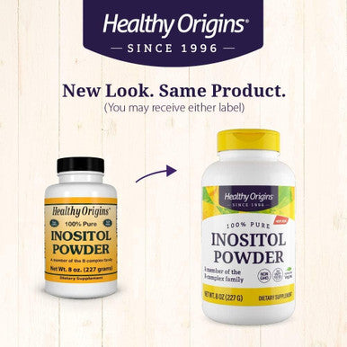 Healthy Origins, Inositol Powder, 600mg, 227g Vegan Powder, Lab Tested, Vitamin B8, Gluten , Soy , Vegetarian
