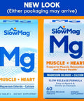 Slowmag Mg Muscle + Heart Supports Muscle Relaxation And Heart Health. Magnesium Chloride + Calcium SlowRelease Tablets Easy To Absorb And Gentle On The Stomach. 60 Count (Pack Of 2)