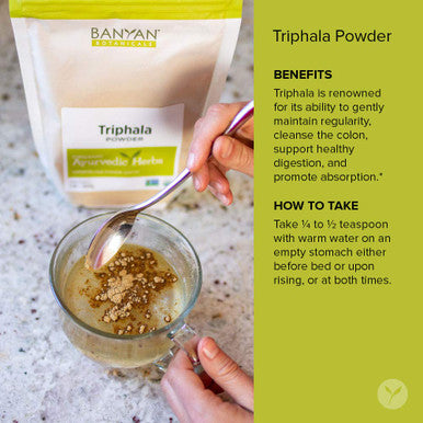 Banyan Botanicals Triphala Powder Organic Formula Of Amla, Haritaki & Bibhitaki For Daily Detoxifying, Cleansing & Rejuvenation* Maintains Regularity* 1Lb. Non-Gmo Sustainably Sourced