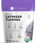 Kate Naturals Dried Lavender Flowers For Tea Syrup Lemonade Soap Making. Edible Culinary Grade Buds (4Oz Organic Food Grade)